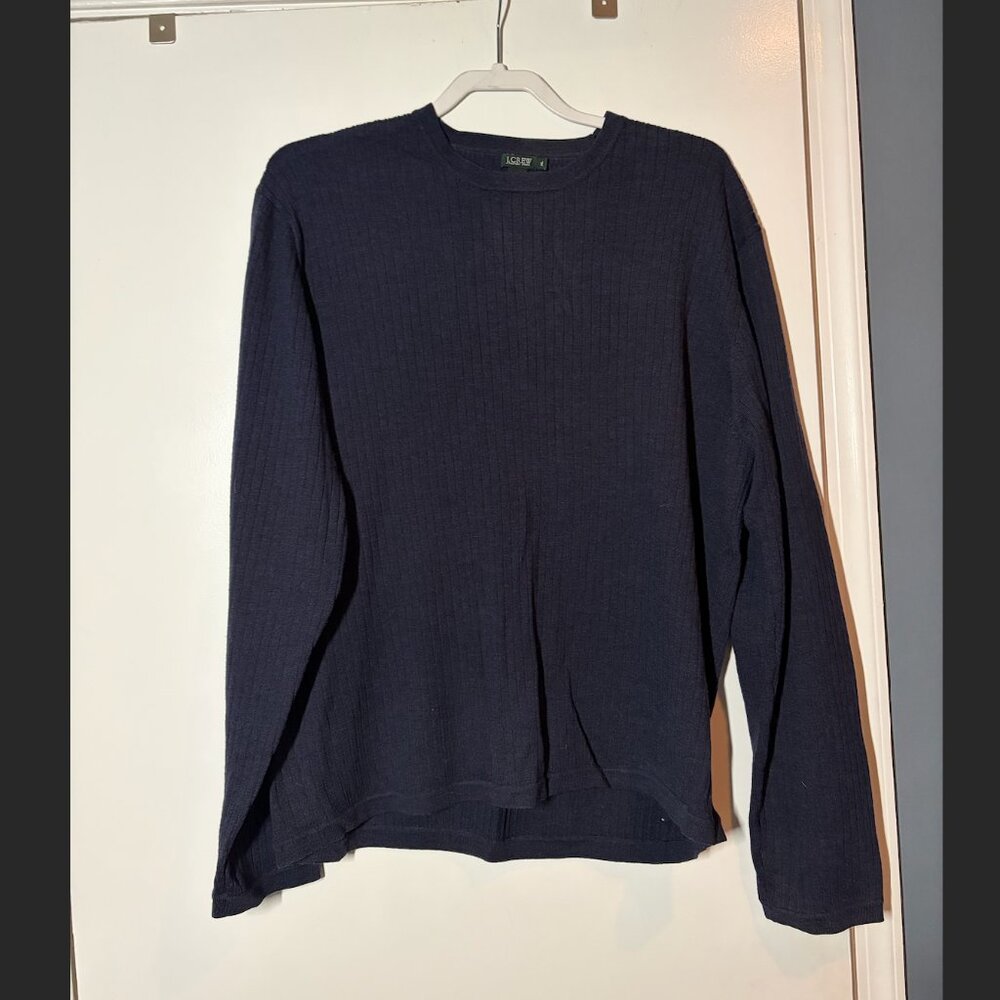 J Crew Sweater Men’s XL Medium Merino Wool Blend Crew Neck Pullover